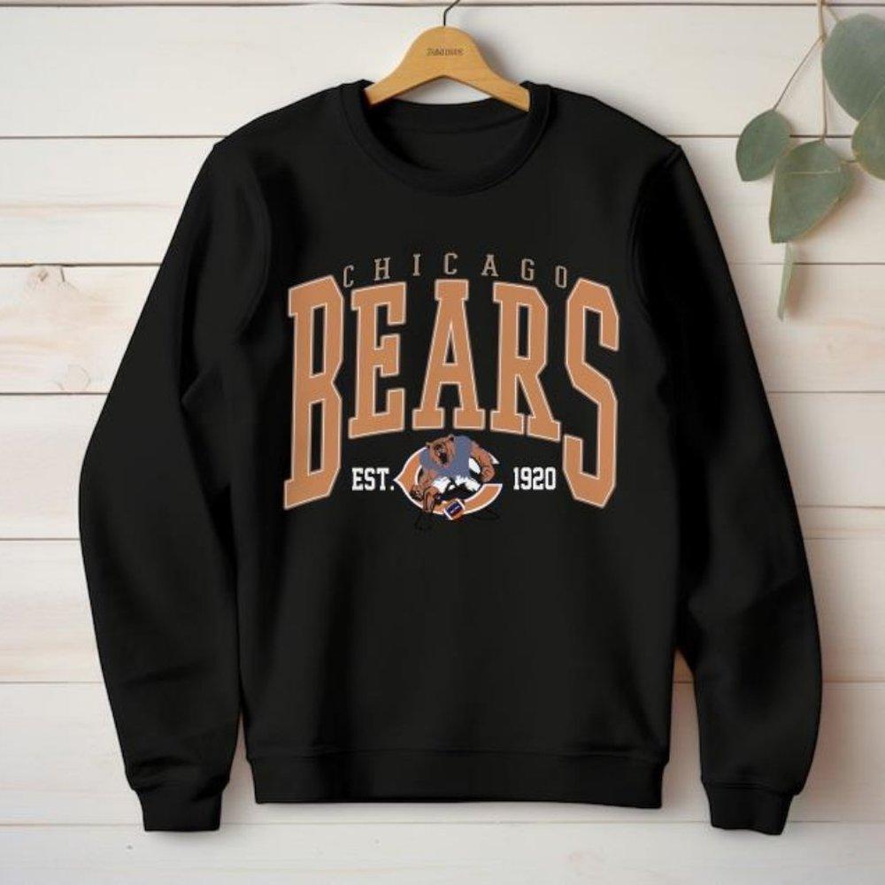 Chicago Bears 1920 Design Black Sweatshirt Football Unisex Sweater